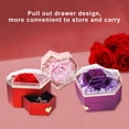 thumbnail image 4 of TNOBHG Necklace Gift Box Eternal Rose Necklace Box Acrylic Jewelry Drawer Box Preserved Roses Christmas Jewelry Case Mother's Day Jewelry Box Compact Drawer, 4 of 8