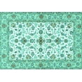 thumbnail image 1 of Ahgly Company Machine Washable Indoor Rectangle Persian Turquoise Blue Traditional Area Rugs, 5' x 8', 1 of 4