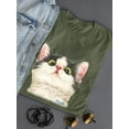 thumbnail image 3 of Kitten Looking Down T-Shirt Women -Kayomi Harai Designs, Female Small, 3 of 4