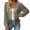 Green -AK11, variant on Women's Casual Long Sleeve Chiffon Cardigans Kimonos Open Front See Through Cover Ups Summer Fall Lightweight Tops Khaki L