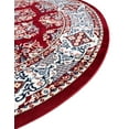 thumbnail image 6 of Unique Loom Narenj Collection Area Rug - Sheffield (5' 3" Round Burgundy/Blue), 6 of 7