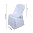 thumbnail image 3 of Efavormart 100 PCS White Lifetime Folding Chair Cover Dinning Chair Slipcover For Wedding Party Event Banquet Catering, 3 of 11
