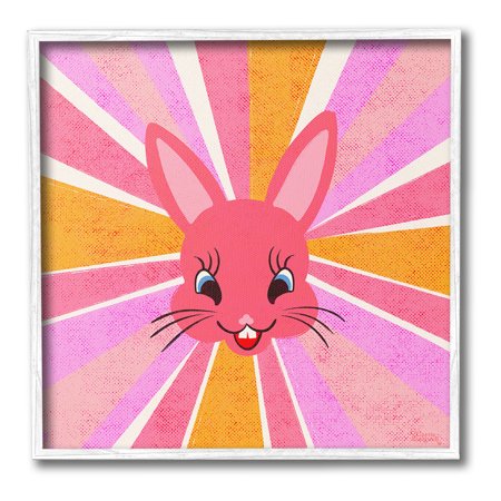 Stupell Industries Happy Bunny Sunburst Animals & Insects Painting White Framed Art Print Wall Art 17 x 17 Stupell Industries Happy Bunny Sunburst Animals & Insects Painting White Framed Art Print Wall Art 17 x 17
