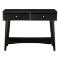 thumbnail image 4 of Alpine Furniture Flynn Wood Console Table with 2 Drawers in Black, 4 of 7