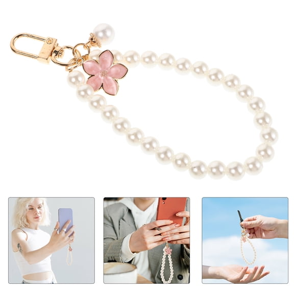 KHBUAB Creative Beaded Phone Charm Metal Plastic Durable Hanging Accessory