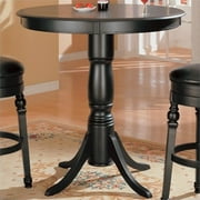 Bowery Hill Classic Round Pedestal Pub Table in Black by Bowery Hill