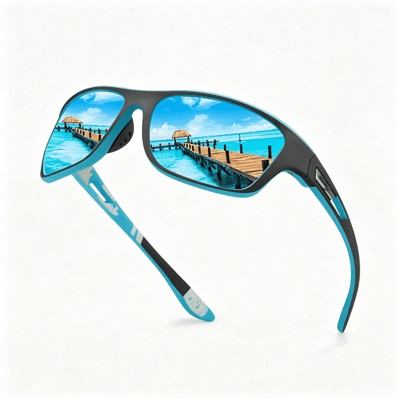 HBMYN Polarized Sports Sunglasses for Men Driving Cycling Fishing Sun Glasses 100% Uv Protection Goggles, Anti-Glare Polarized Fishing Sunglasses