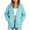 Light Blue, variant on Drawstring Zip Up Hoodies for Women Solid Color Casual Sports Style Winter Fashion Zipper Style Long Sleeved Sweatshirt Fall Winter Track Jackets with Pockets