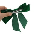 thumbnail image 4 of Unique Bargains 1 Pc Elegant Velour Bow Headpiece Hair Clips Green, 4 of 5