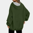 thumbnail image 4 of QUYUON Hoodies for Women Oversized Hooded Sweatshirts Winter Casual Long Sleeve Pullover Shirts Drawstring Comfy Loose Lightweight Fleece Fall Sweatshirts with Pockets Winter Clothes Green XL, 4 of 6