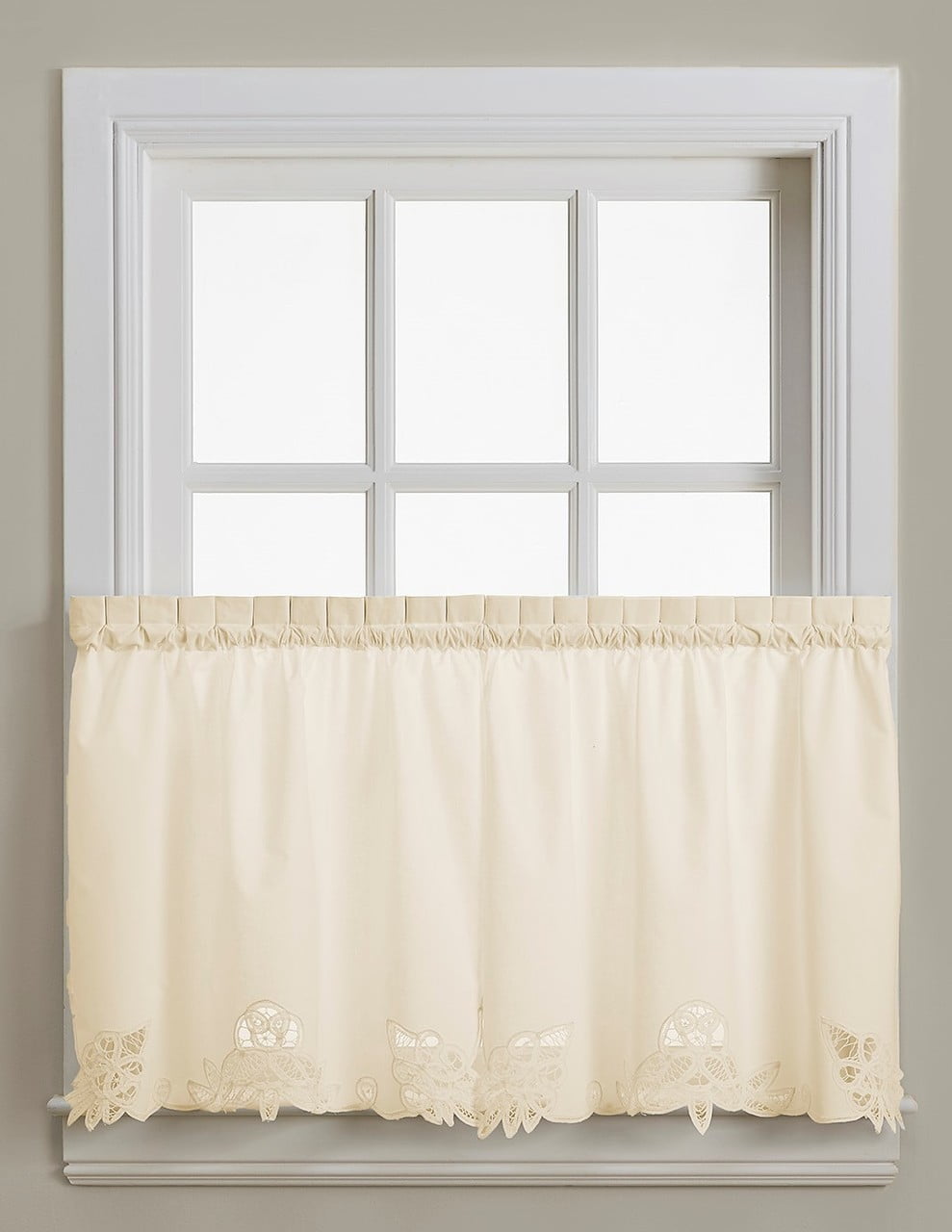 Details about   LACE CURTAIN CAFE/TIER VALANCE LOVEBIRDS DESIGN 24" DROP WIDTH SOLD BY THE YARD 