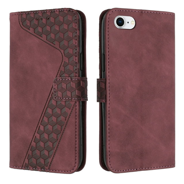 Compatible with iPhone 8/ 7 Case Wallet Design with Card Slots Magnetic Closure Cover