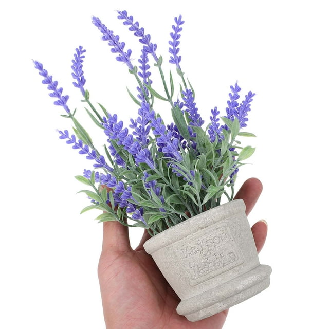 unbranded Flores Lavanda Artificial En Maceta Para Ambiental Saludable Y Atractiva