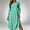 Green 01, variant on Womens Striped Midi Dresses Long Sleeve Square Neck Trendy Loose Casual Comfortable Dress Green 01 L