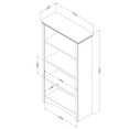 thumbnail image 4 of South Shore Gascony 4-Shelf 58" Bookcase, Silver, 4 of 4
