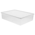 thumbnail image 3 of Contenedor de hielo apilable transparente para congelador con tapa Organizador de cocina que ahorra espacio Organizador de refrigerador transparente Soporte para almacenamiento de frutas y verduras, 3 of 6
