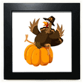 thumbnail image 1 of Happy Thanksgiving Day Pumkin Pattern Black Square Frame Picture Wall Tabletop, 1 of 3