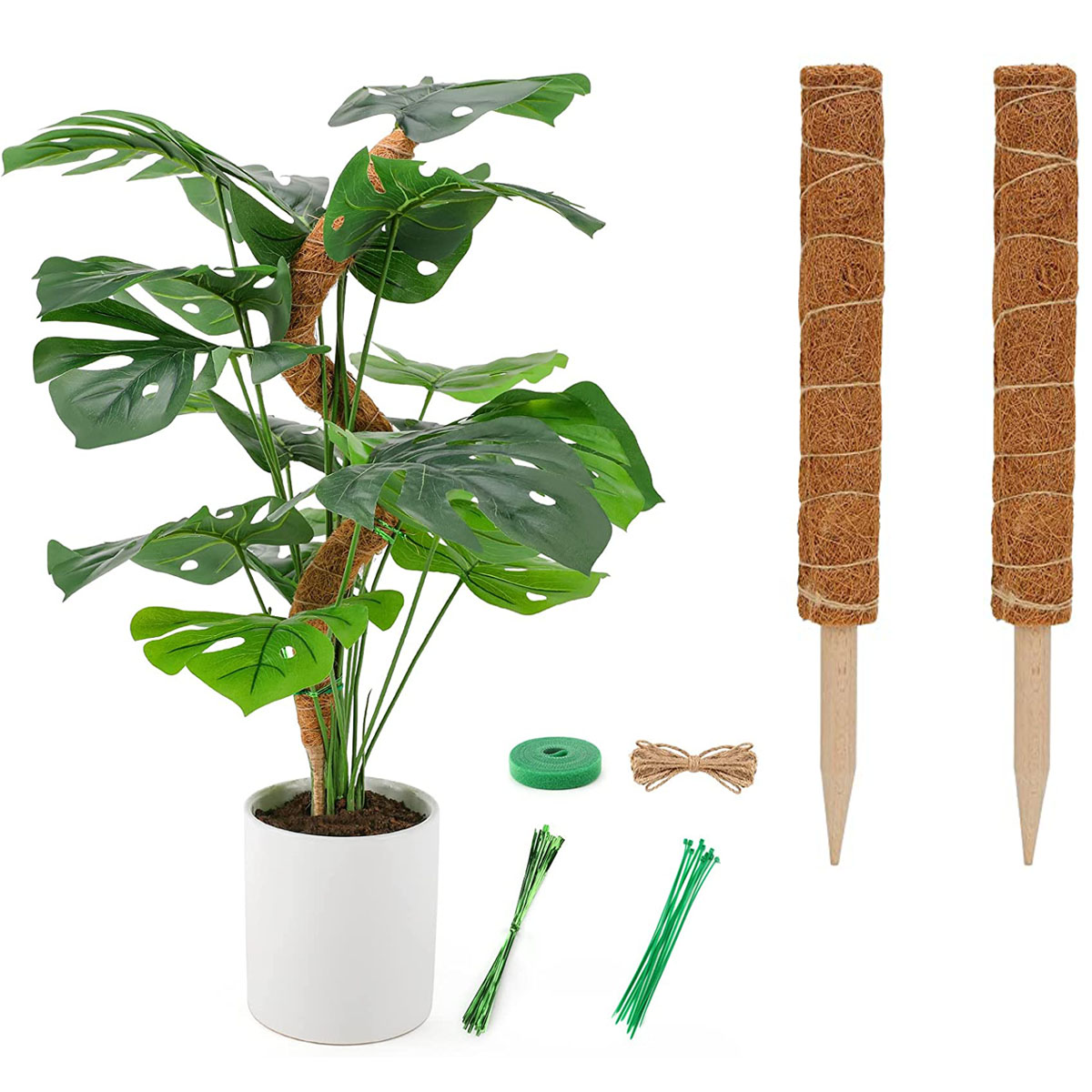 Moss Pole, 30CM Moss Pole for Plants Monstera, Bendable Plant Sticks