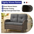 thumbnail image 4 of POCASSY 49.5" Wicker Outdoor Patio Glider Loveseat, 4 of 9