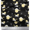 thumbnail image 3 of Soimoi Black Rayon Fabric Stripe,Cloud & Sun Modern Style Print Fabric by the Yard 42 Inch Wide, 3 of 3