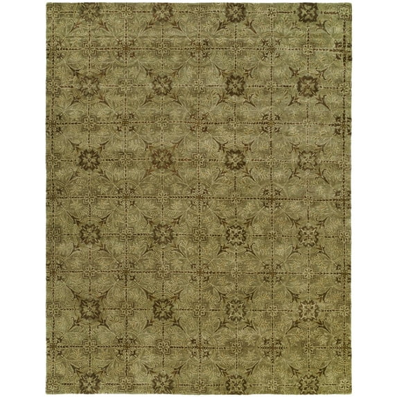 K2 Floor Style Newport Mansions Chateau Celadon Hand-Tufted Wool Area Rug