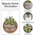 thumbnail image 2 of Magnetic Interchangeable Welcome Sign - 14 Seasonal Wooden Door Hanger for Farmhouse Porch, Holiday Decor (Christmas/4th of July/Halloween), Housewarming Gift 12x12 Inch, 2 of 8
