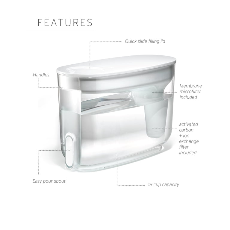LifeStraw Home 18-Cup Water Filter Dispenser; Midnight - Walmart.com