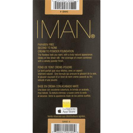 Iman Second To None Cream To Powder Foundation 0.35 Ounces Sand 4
