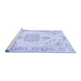 thumbnail image 2 of Ahgly Company Machine Washable Indoor Square Persian Blue Traditional Area Rugs, 3' Square, 2 of 4