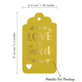 thumbnail image 5 of Inkdotpot 100 Pack Love Is Sweet Wedding Favor Paper Tags Craft Real Gold Foil Hang Tag, 5 of 6