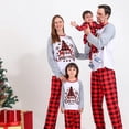 thumbnail image 2 of Christmas Pajamas Set for Family Santa Tree Print Mom Dad Kids Matching Outfits Parent-child 2 Pieces Suit Sleepwear Baby Romper, 2 of 3