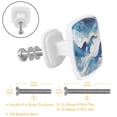 thumbnail image 3 of HemaKayy 4 Pack 1.2" Decorative Cabinet Knobs - Elegant, ABS Glass Square White Handles for Kitchen, Bedroom, Bathroom, and Home Furniture Decor - Unique Marble Texture, 3 of 6