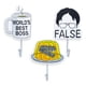 thumbnail image 1 of Juego de 3 ganchos de pared para colgar perchas, diseño plateado de Buffalo The Office, 1 of 9