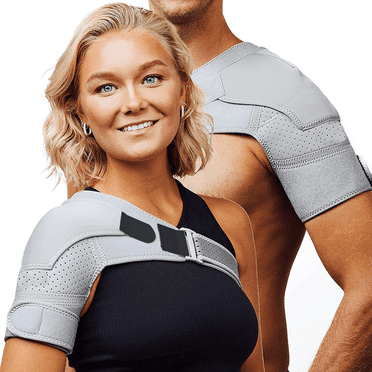Puseky Shoulder Support Brace, Compression Sleeve, and Ice Pack Pocket for Rotator Cuff Injuries, AC Joint Pain Relief, and Shoulder Stability - Ideal for Men and Women