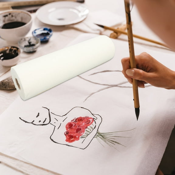 UPKOCH 1Pack White Drawing Paper Roll for Kids Easel Sketching Activities