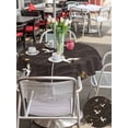 thumbnail image 5 of Outdoor Tablecloth with Umbrella Hole for Patio/Picnic/Party/Camping, Japanese Style Waterproof Table Cloth Round Cover Washable, Vintage Cranes Ocean Wave Black Grey (Dia 54"), 5 of 8
