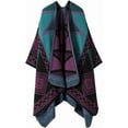 thumbnail image 2 of YooGuoGuo Women's Warm Shawl Wrap Winter Fall Cardigan Sweaters Open Front Poncho Cape Oversized Printed Scarf, 2 of 7