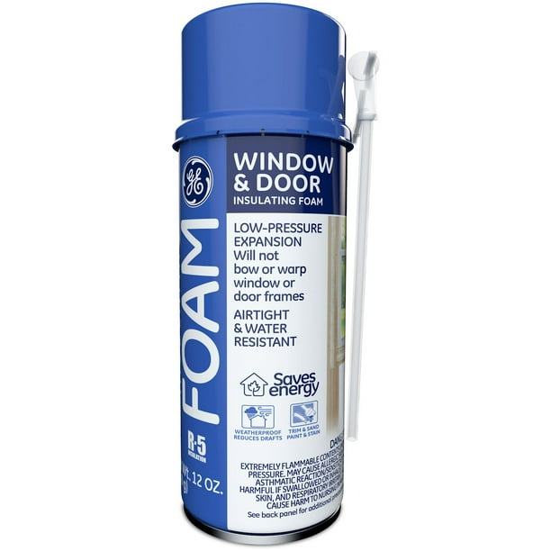GE Window & Door Insulating Foam, 12 oz