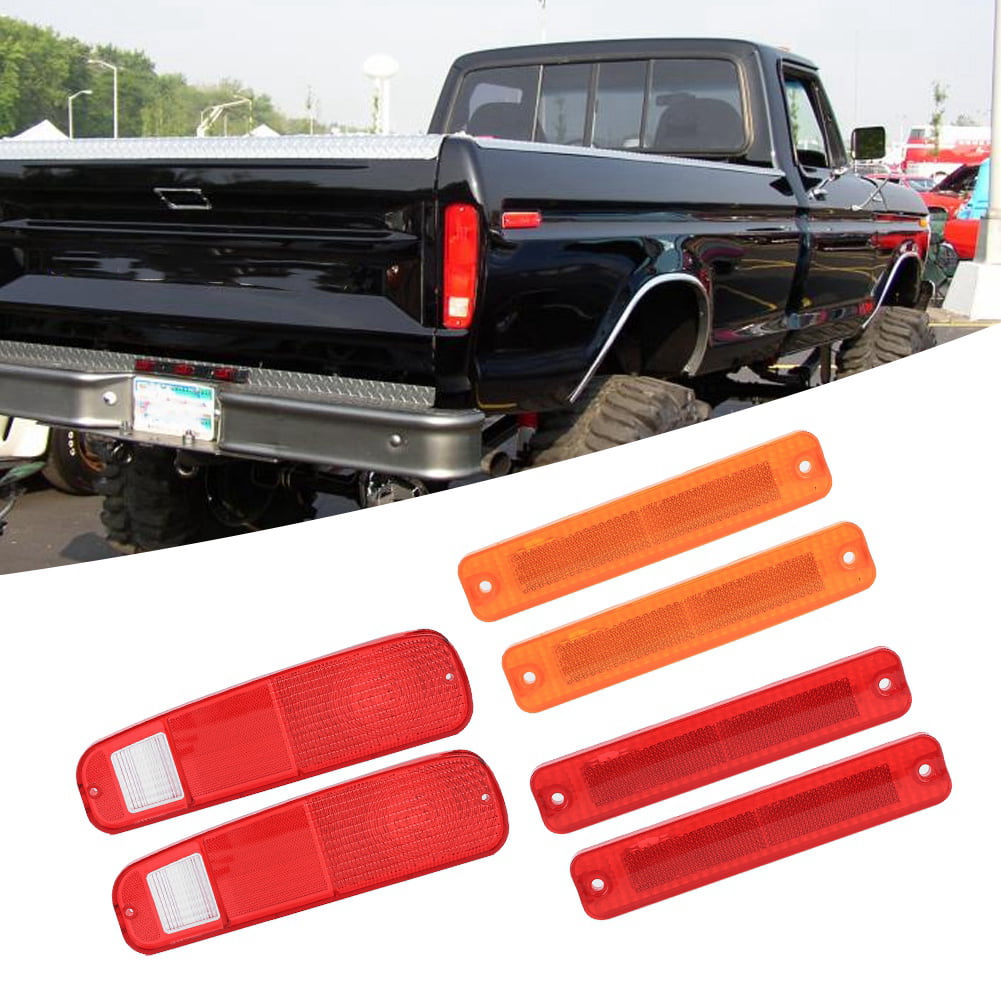KSTE 6pcs Tail Light Lamp Taillight Truck Side Fenders Kit Fit Compatible with Ford Econoline Vans 75-91 
