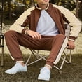 thumbnail image 4 of Men‘s 2 Piece Tracksuits Long Sleeve Stand Collar Sweatshirt + Pants, 4 of 9