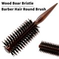 thumbnail image 2 of 3 Sizes Anti Static Wood Boar Bristle Hair Round Brush Hairdresser Styling Tools Teasing Brush For Hair Curly Comb Hair Brush ZB-XWMGS-12mm, 2 of 6