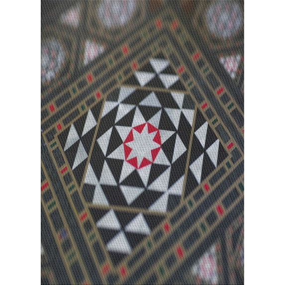 Ahgly Company Indoor Rectangle Patterned Charcoal Black Novelty Area Rugs, 2' x 4'