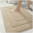 thumbnail image 3 of OEAKAY Bathroom Rug, Ultra Soft Absorbent Bath Rug for Bathroom, Premium Microfiber Shag Bath Mat, Non-Slip Bath Rug Machine Washable (16"x24", Beige), 3 of 8