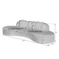 thumbnail image 6 of Contemporary Corduroy Compressed Upholstered Curved Sectional Sofa with Scatter Cushions-No assembly required, Upholstered Oversized Couches for Living Room, Apartment, Black, 6 of 6