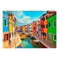 thumbnail image 3 of Tiptophomedecor Cityscape Wallpaper Wall Mural - Colorful Canal In Burano, 3 of 4