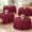 Burgundy-70 inch Round-4, variant on 6 Pack 90 Inch Round Black Polyester Tablecloth Bulk Washable Table Covers