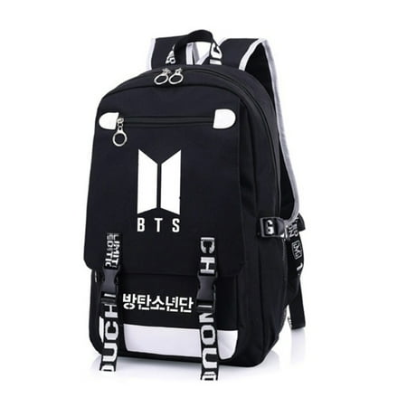 Fancyleo KPOP BTS New Logo Backpack Bangtan Boys School Shoulder Bag Jimin Jung Kook JIN