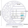 thumbnail image 2 of Detachable Hollow Round Acrylic Earring Display Stands Tabletop Earring Organizer Holder Ornament for Earring Storage White Finish Product: 18x4x18cm, 2 of 7