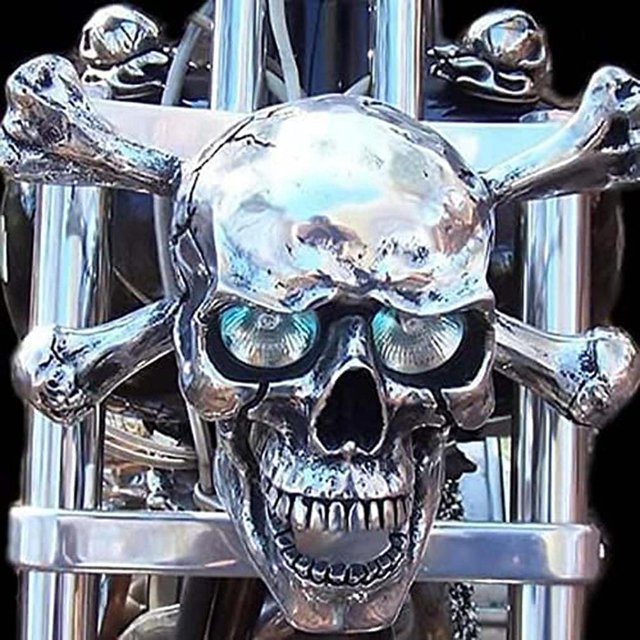 Faro de esqueleto de resina, colgante de calavera de motocicleta, adornos decorativos de esqueleto, decoración de calavera, respuesta rápida