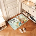 thumbnail image 4 of CoreLiving Easter Bunny in Floral Bouquet Plush Bath Rug for Bathroom Soft Shaggy Shower Mat Water Absorbent Non-Slip Indoor Decor 24x16 Inch, 4 of 7